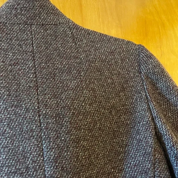 Lorendale Wool Lined Long Maxi Coat Vintage Heavy Purple Gray White Blend NICE - Picture 13 of 16